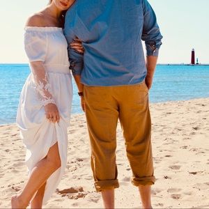 White off the shoulder dress. Medium